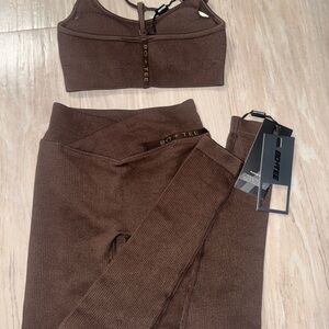 Bo+Tee Brown Activewear Set